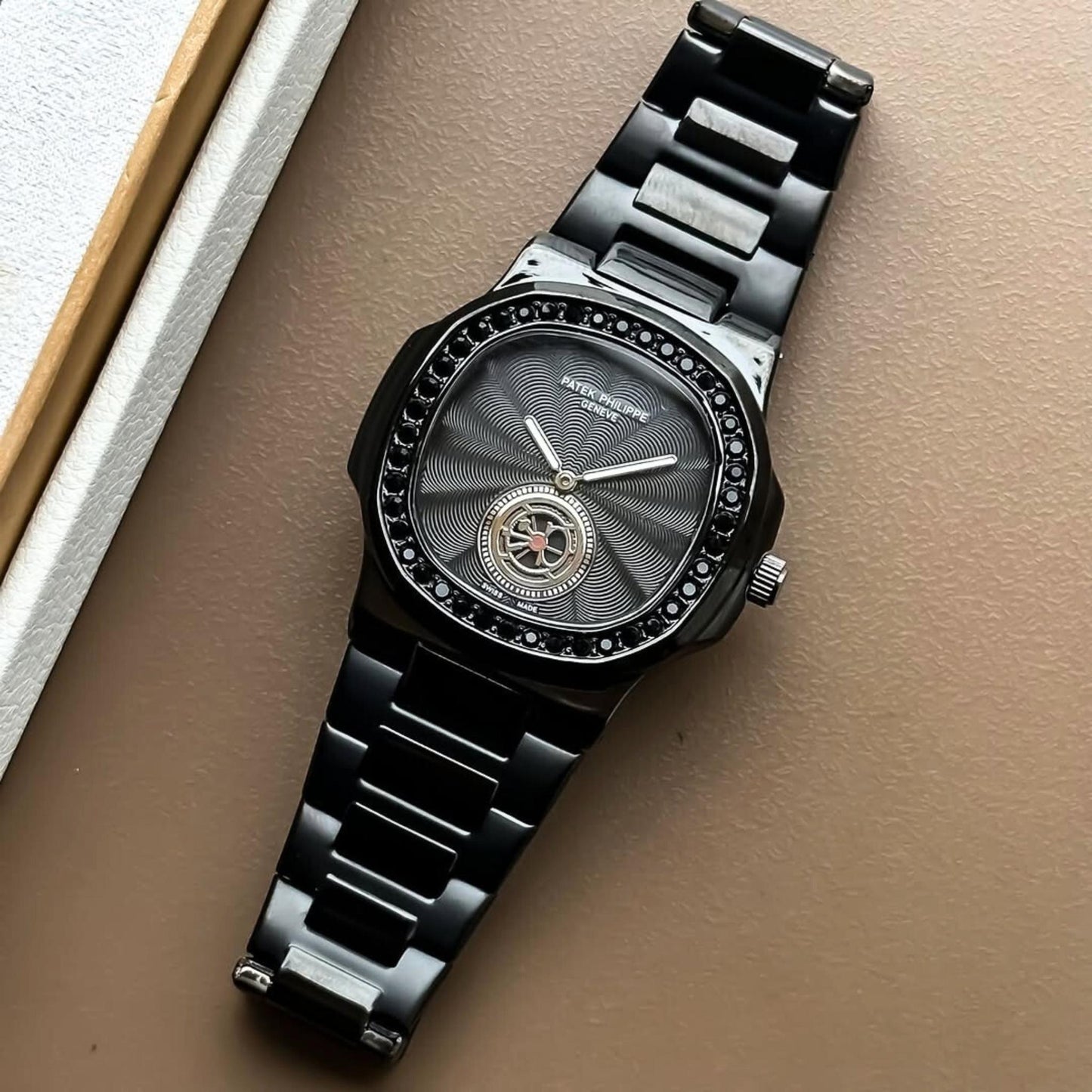 Patek Phillipe Black Diamond Studded Premium Watch